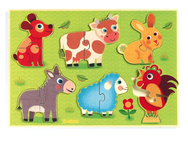 Djeco Coucou-Cow 2 Piece Puzzle