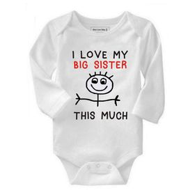 i love my big sister babygrow