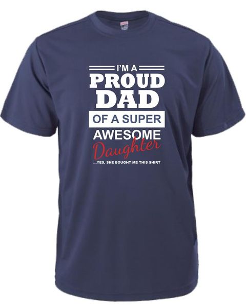 Qtees Africa Proud Dad Of A Super Awesome Daughter Green Mens T-Shirt