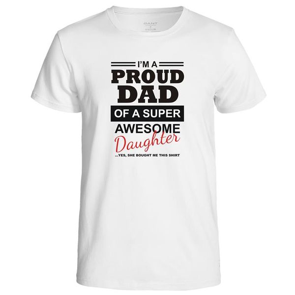 Qtees Africa Proud Dad Of A Super Awesome Daughter Green Mens T-Shirt