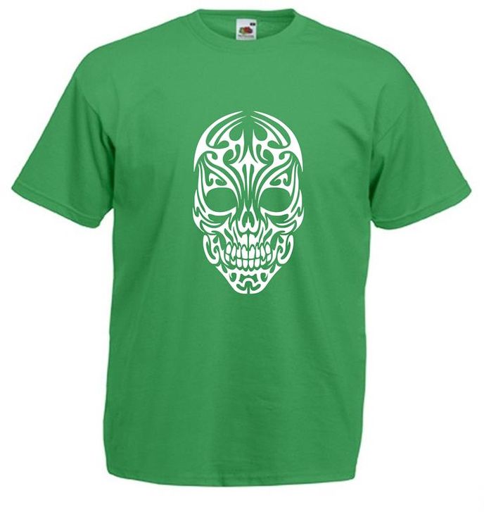 Qtees Africa Skull Shirt Green Mens T-Shirt (Size 2XL) | Shop Today ...