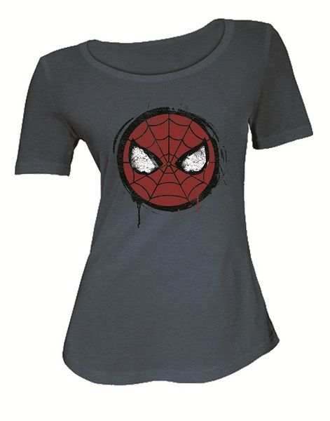 Marvel Spider-Man Face Ladies T-Shirt