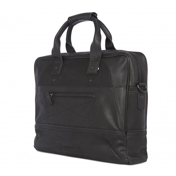 Decoded 15 Inch Leather Briefcase - Black