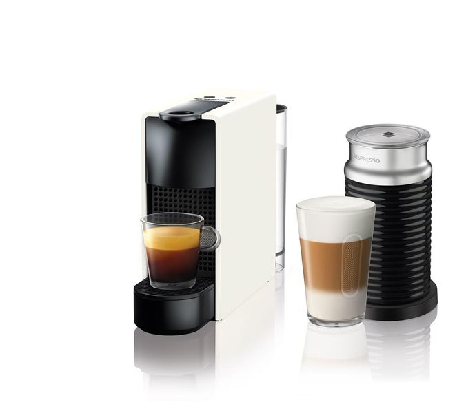 Nespresso - Essenza Mini C30 Espresso &amp; Lungo Coffee Machine &amp; Aeroccino - White