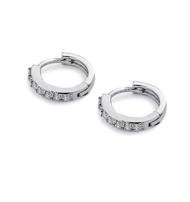 Crystal Zircon Annular Earrings - Silver | Shop Today. Get it Tomorrow ...