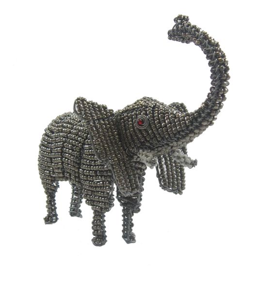 Hand Crafted Beaded Elephant