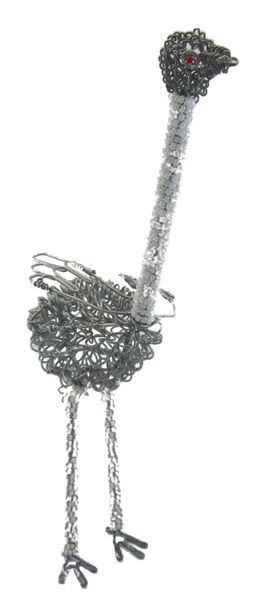 Hand Crafted Beaded Ostrich
