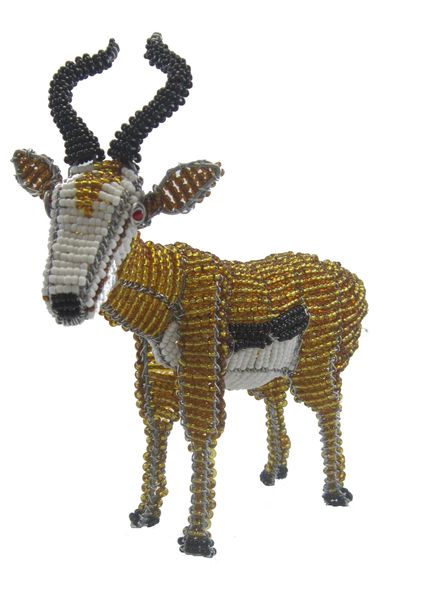 Hand Crafted Beaded Springbok