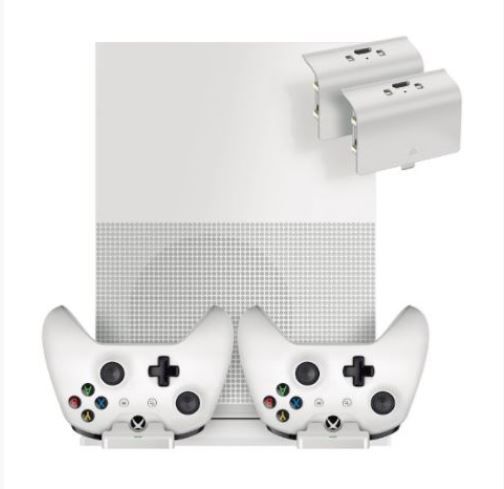 Sparkfox - Vertical Stand Dock with Rechargeable Battery Packs (Xbox One)