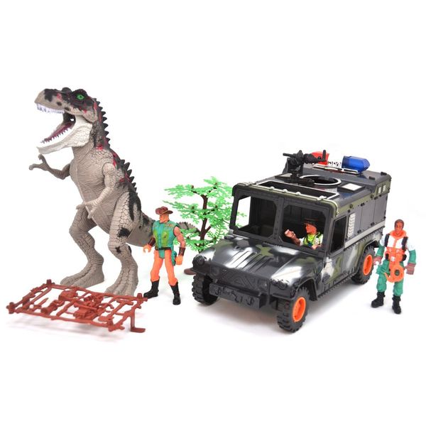 Dino Valley Set With Jeep