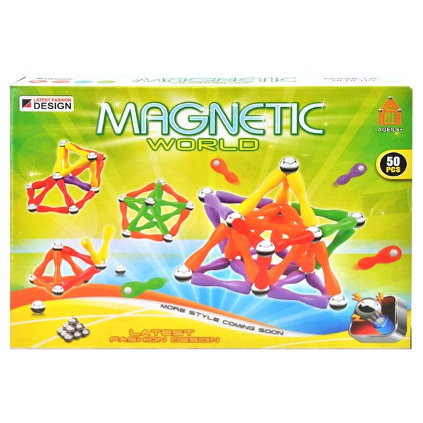 Magnetic Sticks &amp; Balls - 50 Piece
