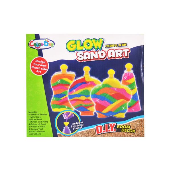 Room Decor Glow Sand Art With 4 Bottles - Medium