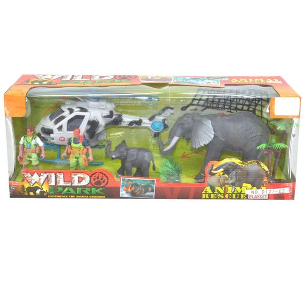 Wild Park Set With Elephant