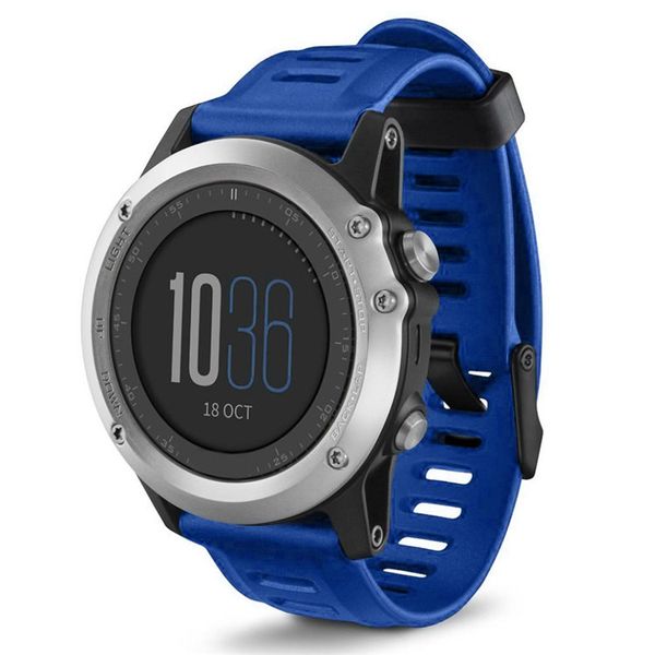 Silicone Replacement Band for Garmin Fenix 3 Watch - Royal Blue