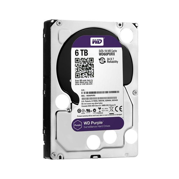 WD Purple 6TB 3.5 SATA 64MB Internal Hard Drive