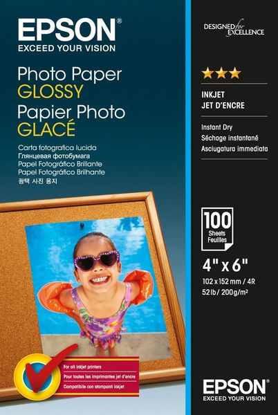 Epson Premium 4x6" Glossy Photo Paper (100 Sheets)
