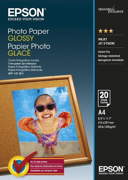 Epson Photo Paper Glossy 200gsm Paper - A4 (20 Sheets)