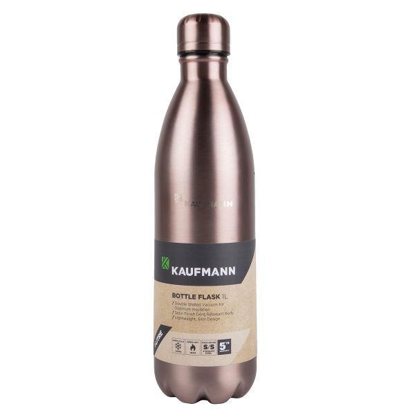 Kaufmann Flask Bottle Stainless Steel - Pink Diamond (1 Litre)