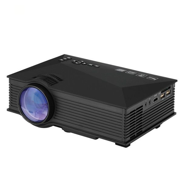 Wi-Fi 1200 Lumen Portable LED Home Cinema Projector - Black