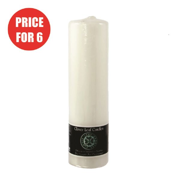 Clover Leaf Candles - Decor Pillar Candle - 4 x 18cm
