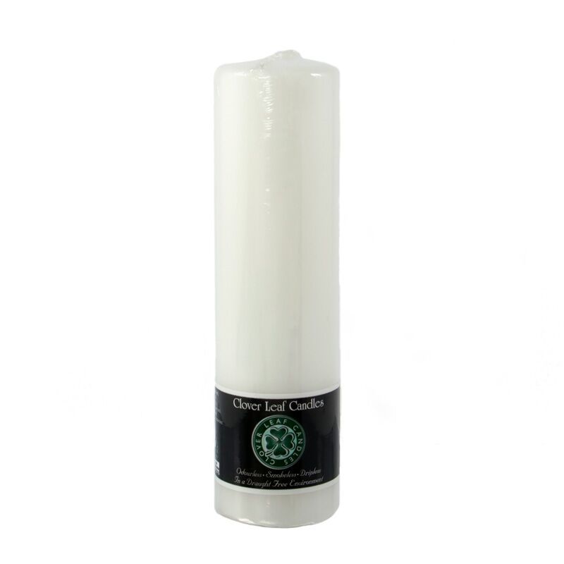 Clover Leaf Candles Decor Pillar Candle 5 x 18cm White Buy