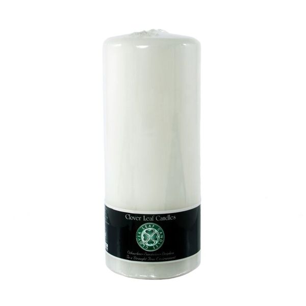6 x Clover Leaf Candles - Decor Pillar Candle - (7.5x18cm)