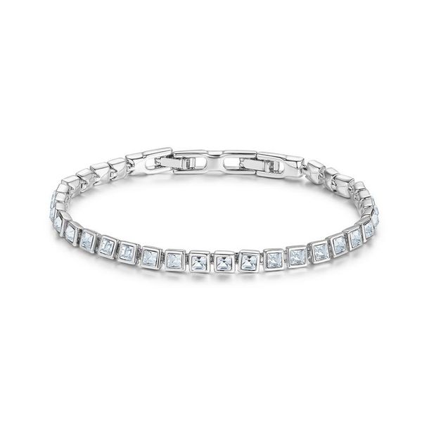 Civetta Spark Square Bracelet with Clear Swarovski Crystal