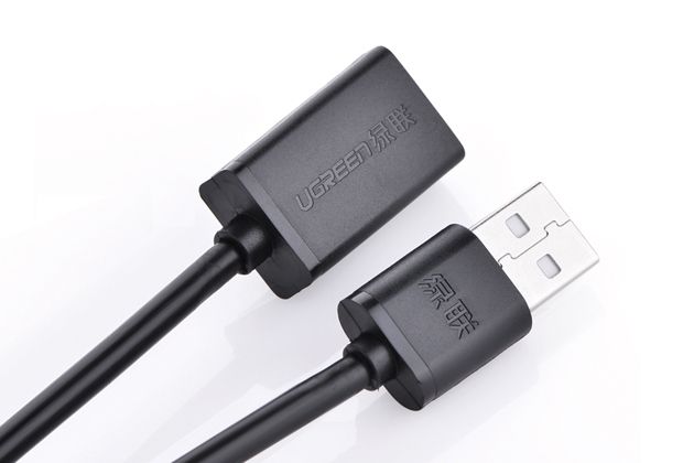 UGreen 10315 USB2.0 M to F Extension 1.5m Cable-BK