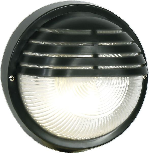 Bright Star Lighting - Outdoor Round PVC Bulkhead with Slatted Eyelid - Black