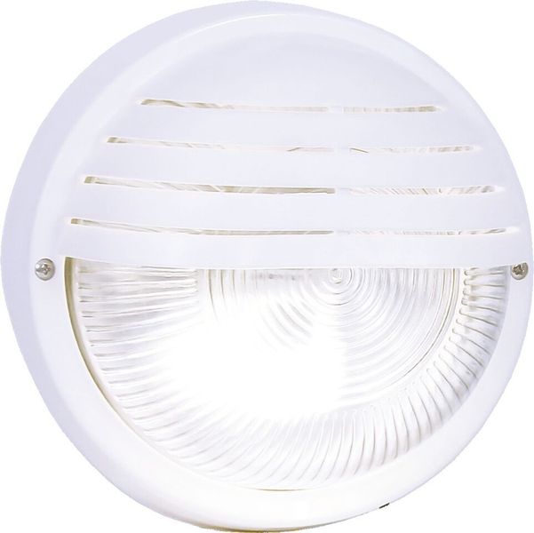 Bright Star Lighting - Outdoor Round PVC Bulkhead with Slatted Eyelid - White
