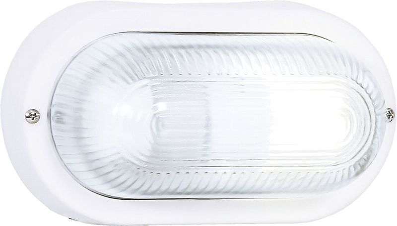 Bright Star Lighting - Outdoor Oval Plain PVC Bulkhead - White