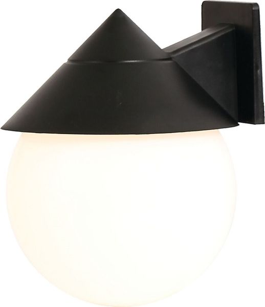 Bright Star Lighting - Outdoor PVC Cone Lantern with White Ball - Black