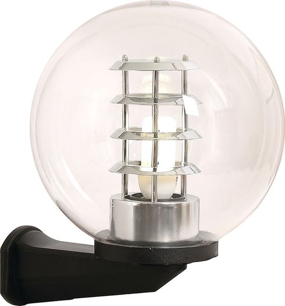 Bright Star Lighting - Outdoor PVC Lantern with Louvre and Clear Ball - Black