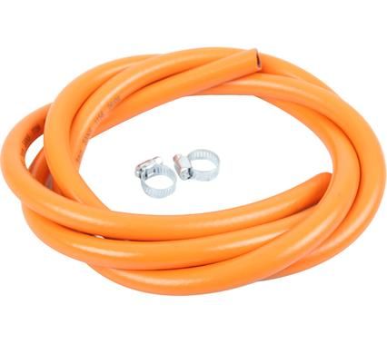 Gas Hose &amp; Two Clamps - 2 Meters