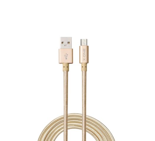X-ONE Ultra Durable Lightning (MFI) Charging Cable 3m - Gold
