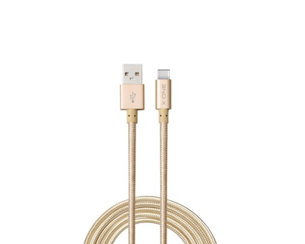 X-ONE Ultra Durable USB Type-C Charging Cable 1.5m - Gold