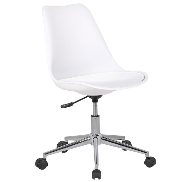 PM07 Adjustable Height Padded Office Chair - White