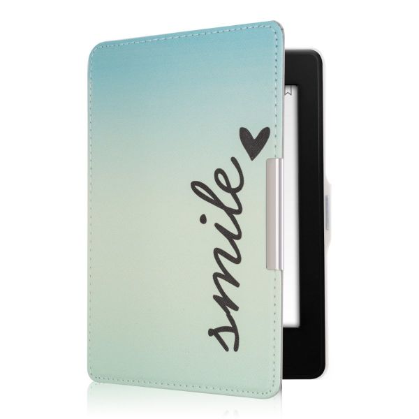 Premium Cover for Kindle Paperwhite Smile in Blue &amp; Turquoise - Parallel Import