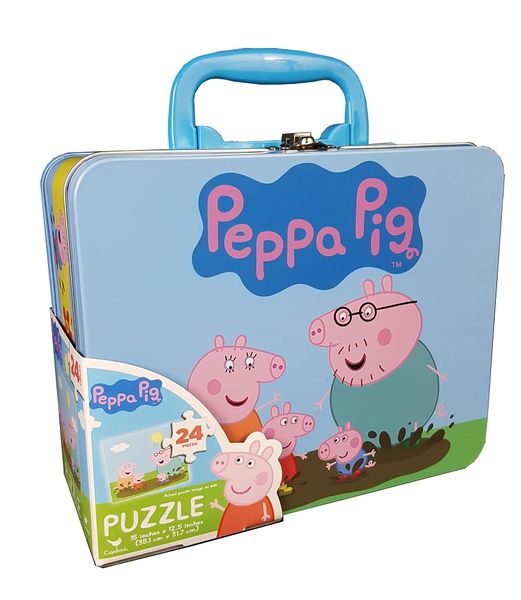 Peppa Pig Puzzle in Lunch Tin