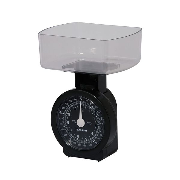 Salter Compact Mechanical Scale - Black &amp; Clear