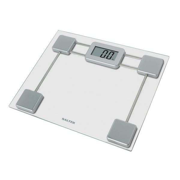Salter Compact Glass Digital Bathroom Scale - Silver