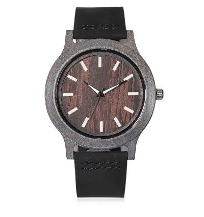 Bosni Wood Quartz Watch - Black