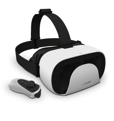 3D VR Glasses Virtual Reality Headset wth Remote for Android - White