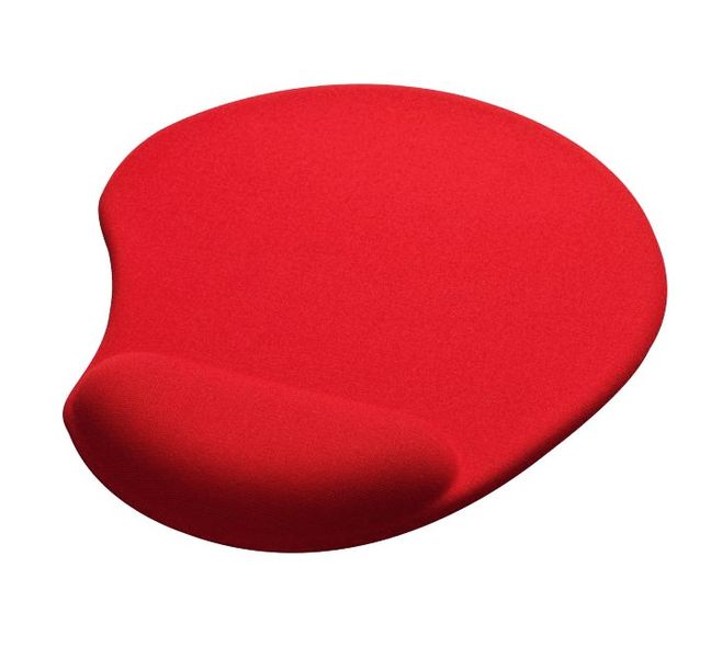 Fabric Mousepad with Gel Wrist Support - Red