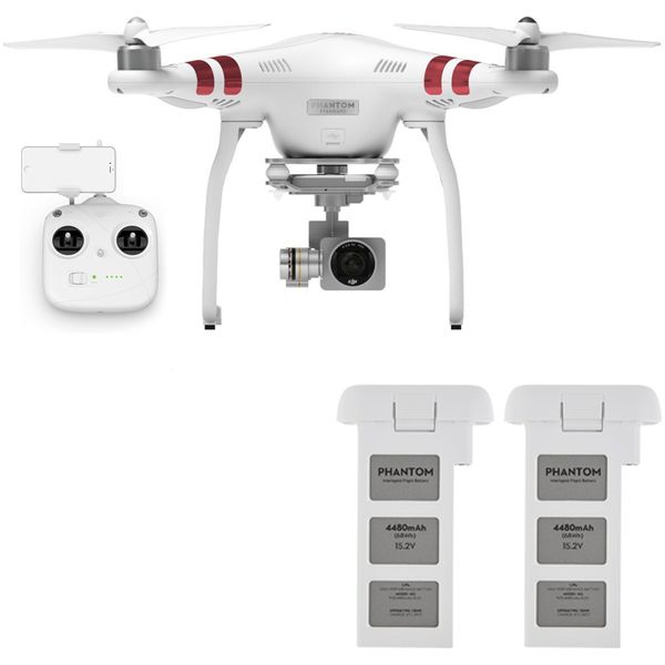 DJI Phantom 3 Standard Quadcopter Drone with Extra Battery