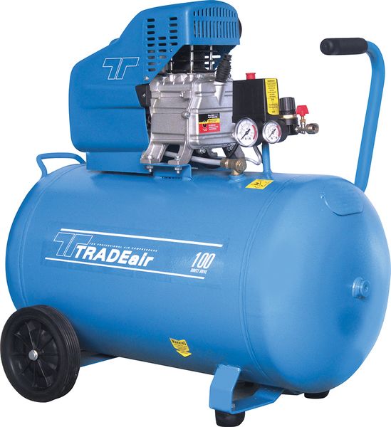 TradeAir - 100L 1.5kW 2.0HP lubricated D/Drive Compressor