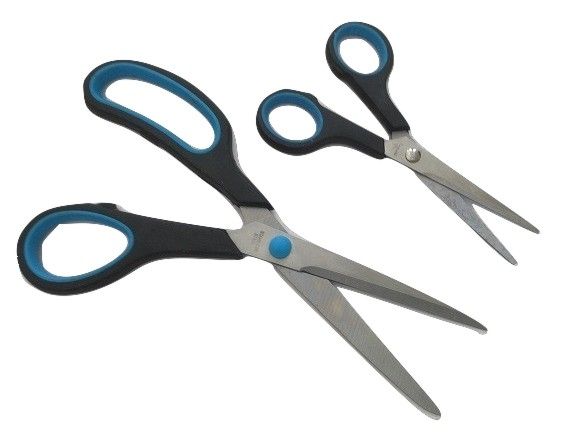 Pack with 2 Pairs of Scissors - Blue