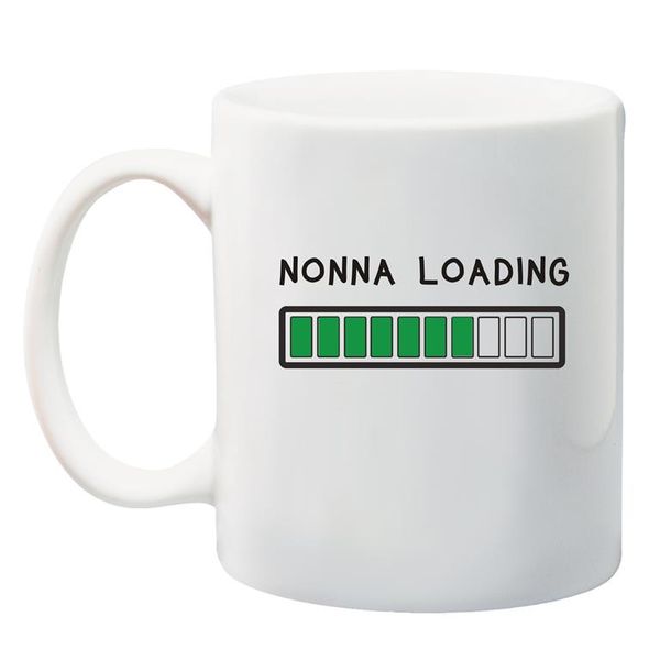 Qtees Africa Nonna Loading White Printed Mug