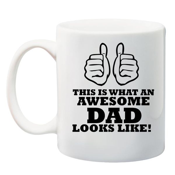 Qtees Africa This Is What An Awesome Dad Looks Like White Printed Mug