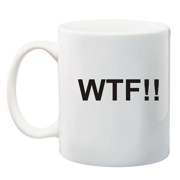 Qtees Africa Wtf!! White Printed Mug